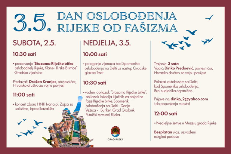 Rijeka obilježava Dan oslobođenja: koncerti, predavanja, polaganje vijenaca i besplatan ulaz u muzej