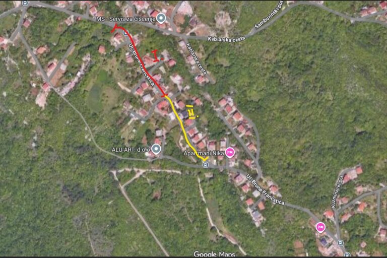 U ponedjeljak počinju radovi u Ulici Brune Francetića: na snazi privremena regulacija